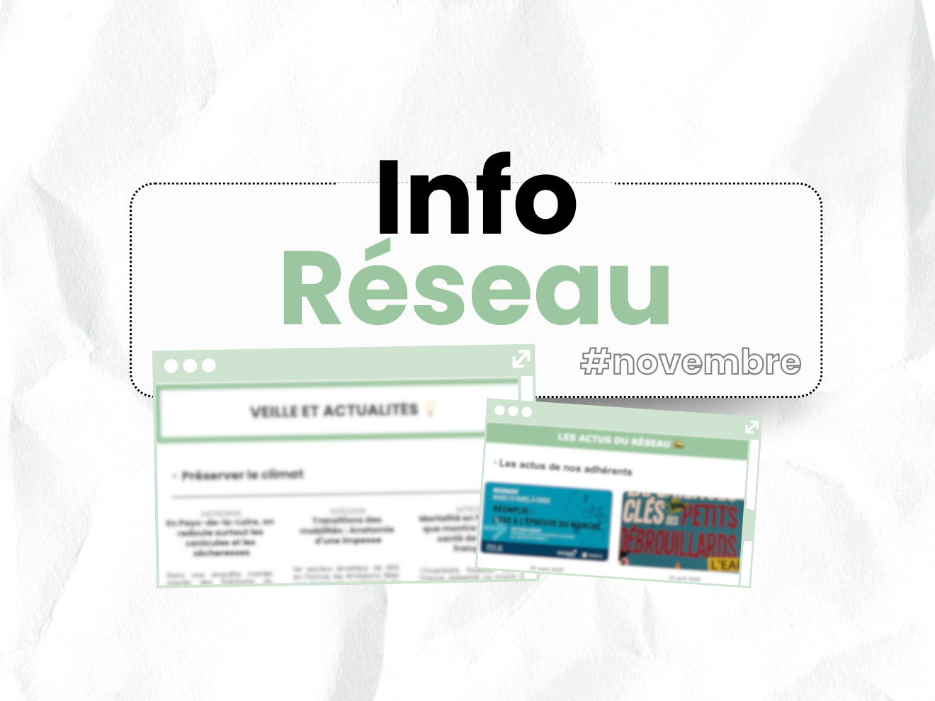 You are currently viewing INFO RÉSEAU – NOVEMBRE
